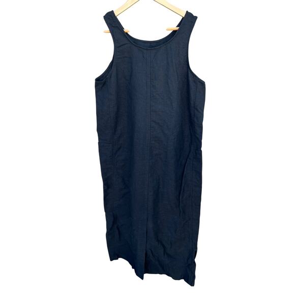 Outfit JPR Women's Vintage 90s Linen Blend Black Sleeveless Dress SMALL (fits L) - Picture 1 of 7